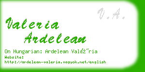 valeria ardelean business card